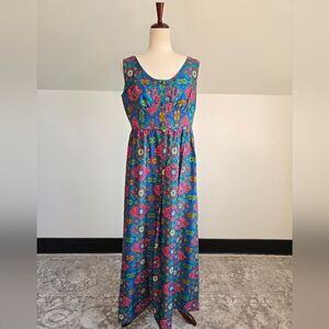 Shop Suey Hawaii Acrylic Barkcloth Dayglo Print Dress